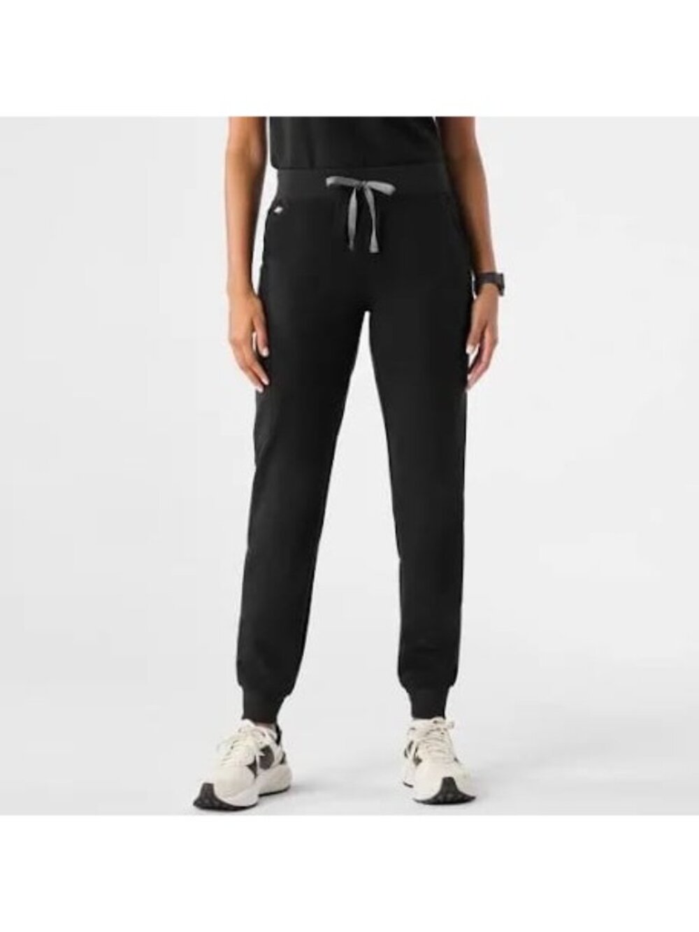 FIGS Zamora Jogger Pants Women’s XXL Tall Black Pockets Drawstring Elastic Waist